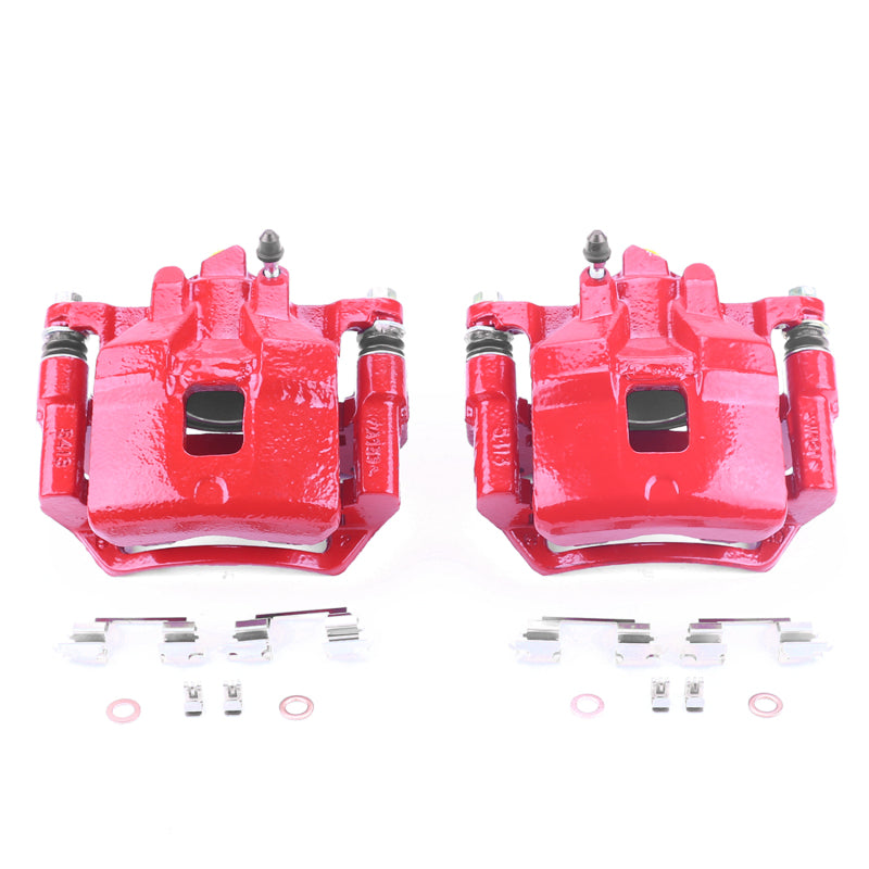 Power Stop 98-02 Chevrolet Prizm Front Red Calipers w/Brackets - Pair Brake Calipers - Perf PowerStop