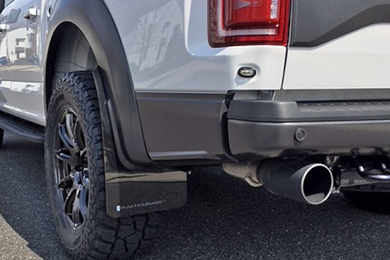 Rally Armor 17-20 Ford F-150 Raptor Gen 2 Black UR Mud Flap w/Dark Grey Logo Mud Flaps Rally Armor