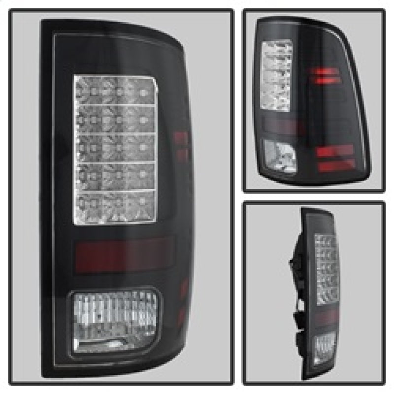 Spyder Dodge Ram 1500 13-14/Ram 2500 13-14 LED Tail Lights LED Model only - Blk ALT-YD-DRAM13-LED-BK Tail Lights SPYDER