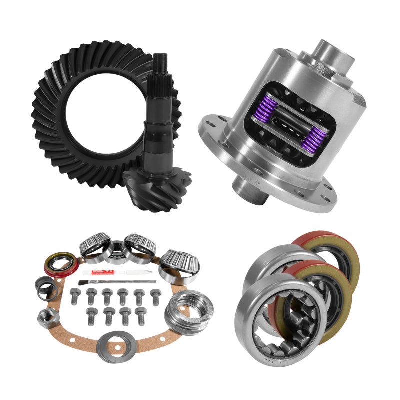 Yukon 7.5in GM 3.23 Rear Ring & Pinion Install Kit 26 Spline Positraction 2.25in Axle Bearings Differential Install Kits Yukon Gear & Axle