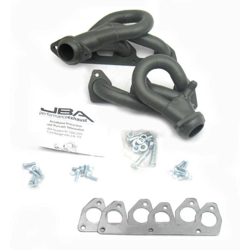 JBA 98-01 Ford Ranger 3.0L V6 w/EGR 1-1/2in Primary Ti Ctd Cat4Ward Header Headers & Manifolds JBA