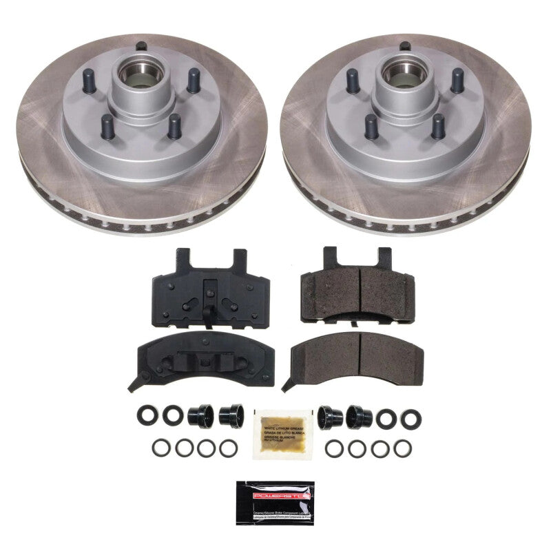 Power Stop 98-99 GMC Yukon Front Semi-Coated Rotor Kit Brake Kits - Performance Blank PowerStop