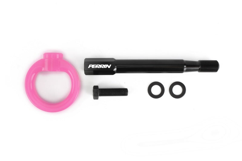 PERRIN 08-14 Subaru WRX/STI (Sedan) / 20-25 Outback All Models Tow Hook Kit (Rear) - Hyper Pink Tow Hooks Perrin Performance