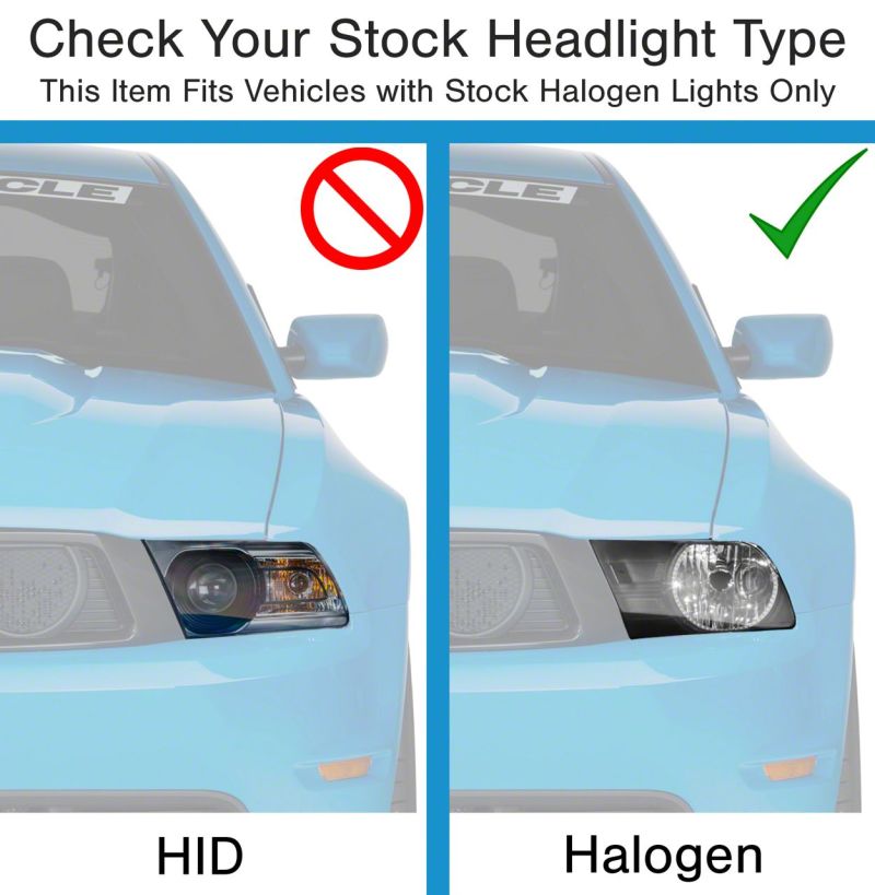 Raxiom 10-12 Ford Mustang Axial Series OEM Style Rep Headlights- Chrome Housing (Clear Lens) Headlights Raxiom
