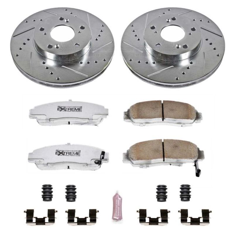 Power Stop 03-07 Honda Accord Front Z26 Street Warrior Brake Kit Brake Kits - Performance D&S PowerStop