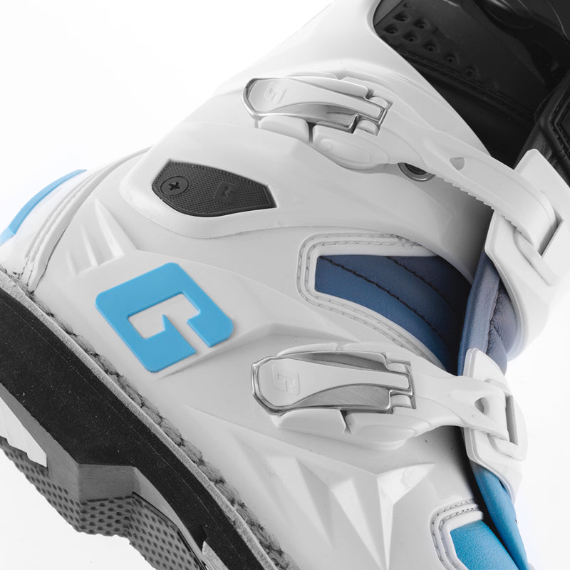 Gaerne SG12 Limited Edition Boot Black/White/Carolina Blue - Size 9.5 Motorcycle Boots Gaerne