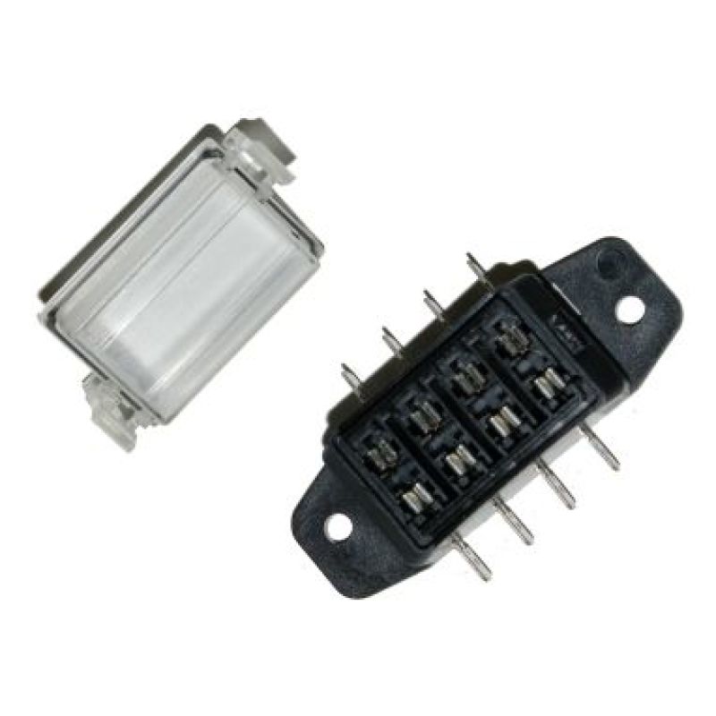 NAMZ ATO 4-Way Fuse Block (Water Tight Clear Cover - 1/4in. Male Disconnects) Relays NAMZ