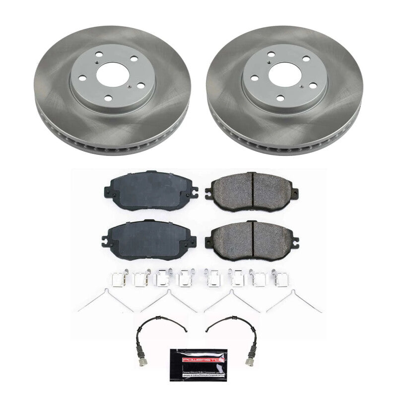 Power Stop 93-94 Lexus LS400 Front Semi-Coated Rotor Kit Brake Kits - Performance Blank PowerStop