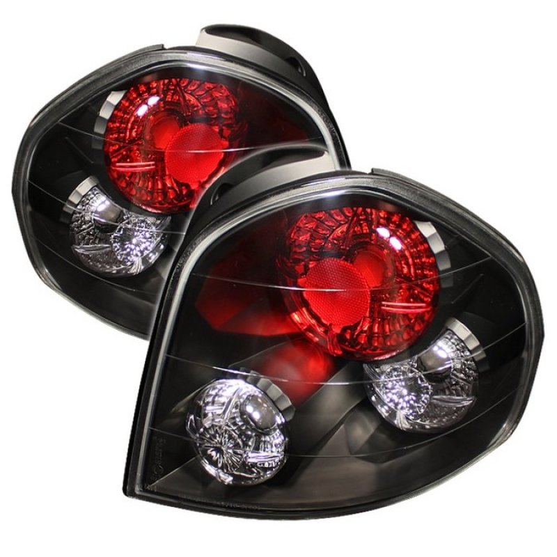 Spyder Hyundai Santa Fe 01-06 (01-04 Model use 3 Bulbs only)Euro Tail Lights Blk ALT-YD-HYSF01-BK Tail Lights SPYDER