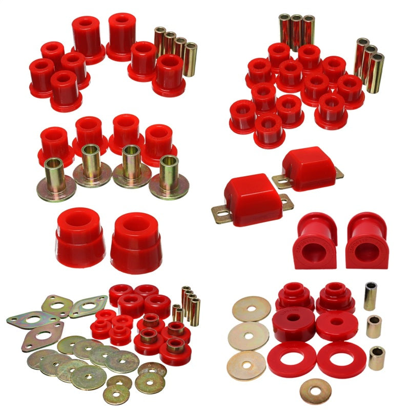 Energy Suspension 05-15 Toyota Tacoma 4WD Hyper-Flex Master Bushing Set - Red Bushing Kits Energy Suspension