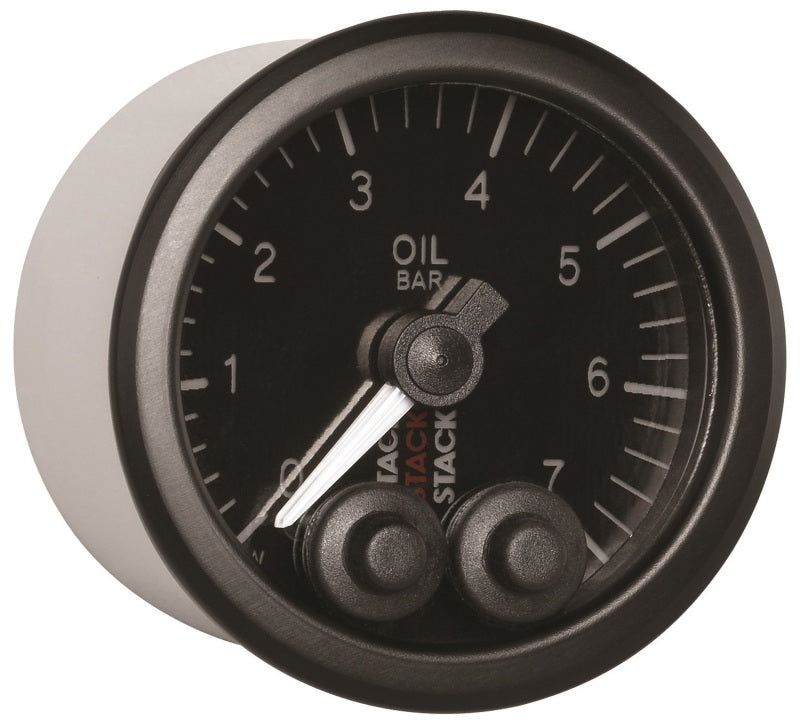 Autometer Stack 52mm 0-7 Bar M10 Male Pro-Control Oil Pressure Gauge - Black Gauges AutoMeter