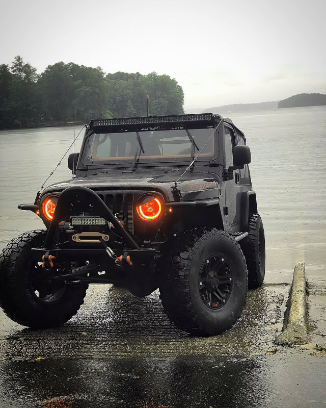 Oracle 7in High Powered LED Headlights - Black Bezel - ColorSHIFT No Controller Headlights ORACLE Lighting