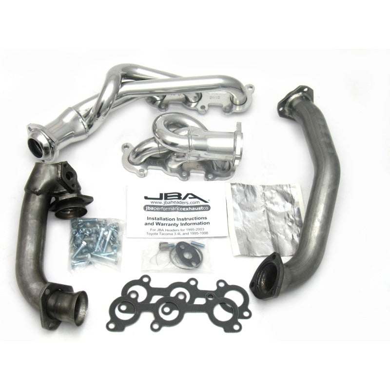 JBA 01-04 Toyota 3.4L V6 w/o EGR 1-1/2in Primary Silver Ctd Cat4Ward Header Headers & Manifolds JBA