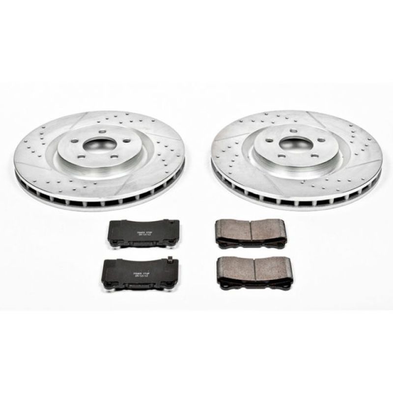 Power Stop 07-14 Ford Mustang Front Z23 Evolution Sport Brake Kit Brake Kits - Performance D&S PowerStop