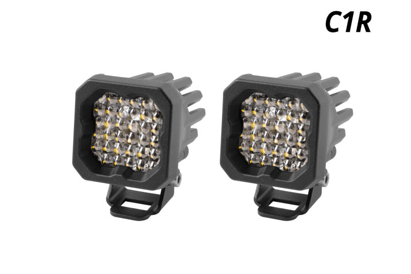 Diode Dynamics Stage Series C1R - White Flood Standard LED Pod (Pair) Light Accessories and Wiring Diode Dynamics