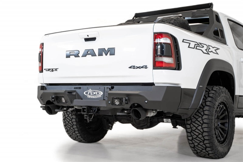 Addictive Desert Designs 2021 Dodge RAM 1500 TRX Stealth Fighter Rear Bumper - Hammer Black Bumpers - Steel Addictive Desert Designs