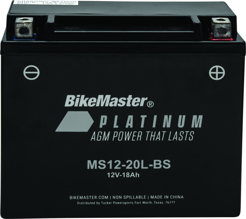 BikeMaster AGM Battery - MS12-20L-BS Batteries BikeMaster