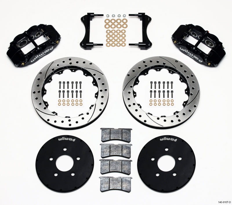 Wilwood Narrow Superlite 6R Front Hat Kit 12.88in Drilled 1994-2004 Mustang Big Brake Kits Wilwood