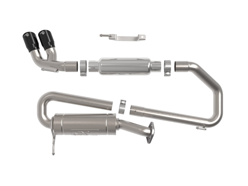 aFe 18-21 Suzuki Jimny Takeda 2-1/4in. 304 SS Cat-Back Exhaust w/ Blk Tip Catback aFe