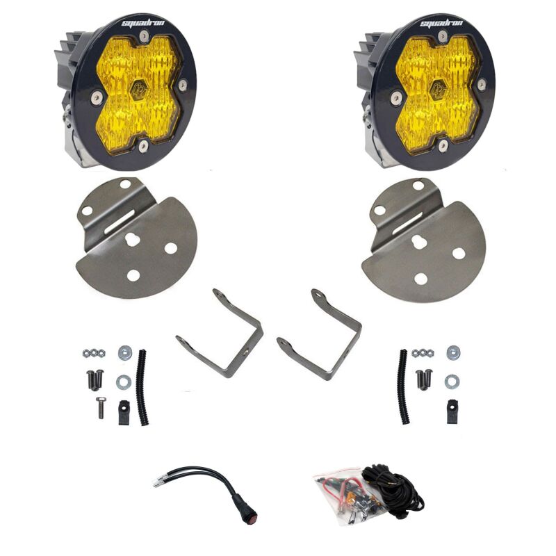 Baja Designs 15-19 GMC/Chevy Canyon/Colorado/Sierra/Silverado Squadron 2.0 Sport FPK - Amber Light Bars & Cubes Baja Designs