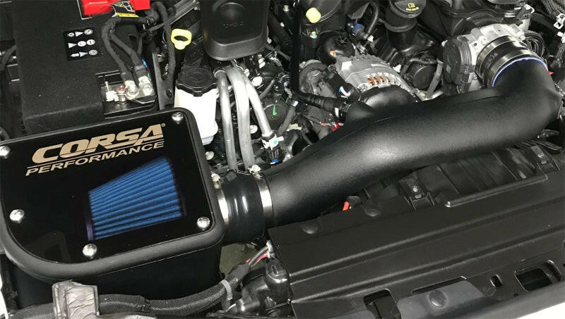 Corsa 2018-2025 Jeep Wrangler JL 3.6L V6 Cold Air Intake with MaxFlow 5 Oiled Filter Cold Air Intakes CORSA Performance