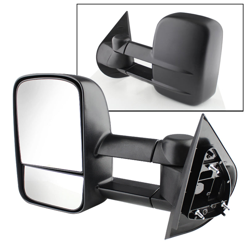xTune Chevy Silverado 07-12 Manual Extendable Power Heated Adjust Mirror Left MIR-CSIL07-PW-L Side Mirrors SPYDER