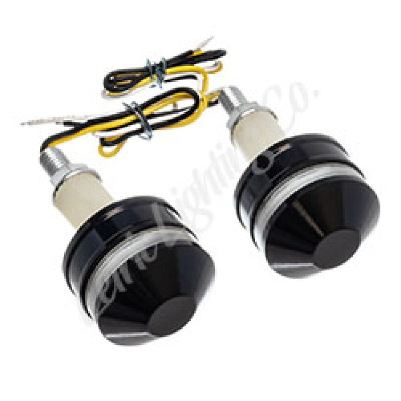Letric Lighting Grip Ind Lghts Blk Cap Wht/Amb Sidemarkers & Indicators Letric Lighting