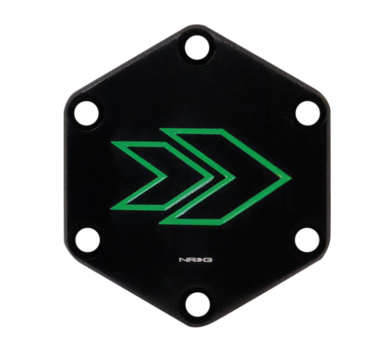 NRG Arrow Engraved Horn Delete Button- Green Steering Wheels NRG