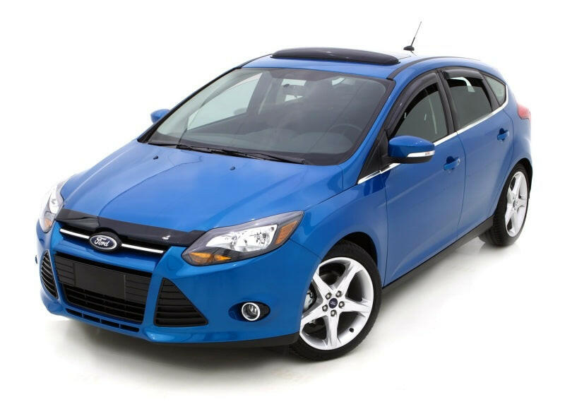 AVS 12-18 Ford Focus Ventvisor Outside Mount Window Deflectors 4pc - Smoke Wind Deflectors AVS