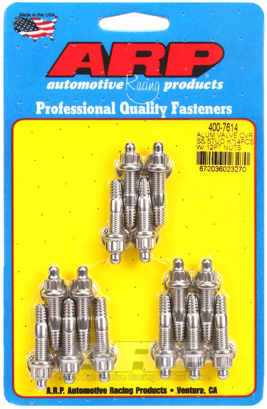 ARP Cast Alum Covers SS 12pt Valve Cover Stud Kit 14pc Hardware Kits - Other ARP