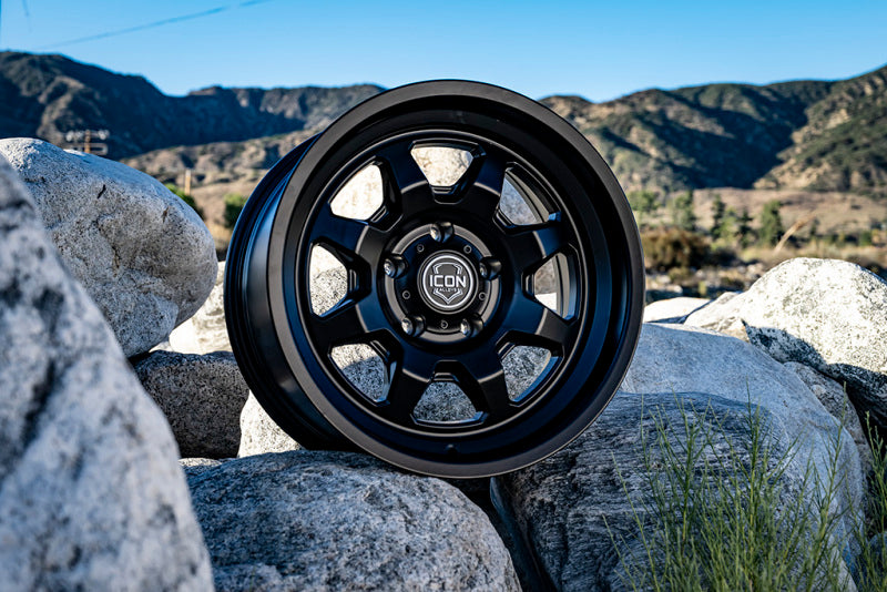 ICON Nuevo 17x8.5 / 5x150 / 25mm Offset / 5.75in BS Satin Black Wheel Wheels - Cast ICON