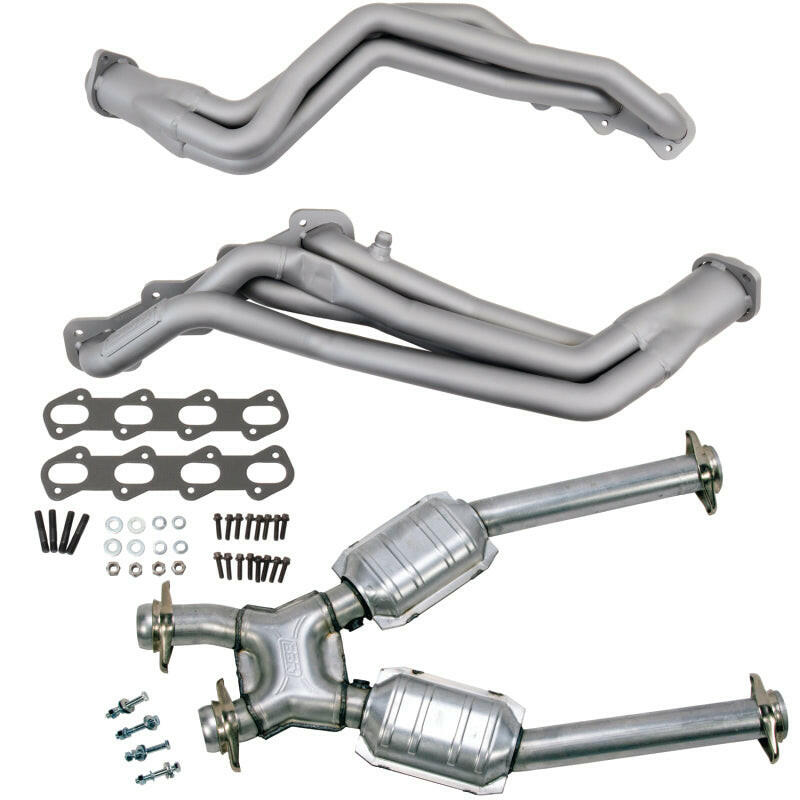 BBK 99-04 Ford Mustang Cobra/Mach1 1-5/8 Long Tube Headers w/High Flow Catted X-Pipe (Ti Ceramic) Headers & Manifolds BBK