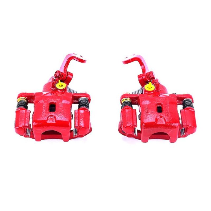 Power Stop 01-05 Hyundai Elantra Rear Red Calipers w/Brackets - Pair Brake Calipers - Perf PowerStop