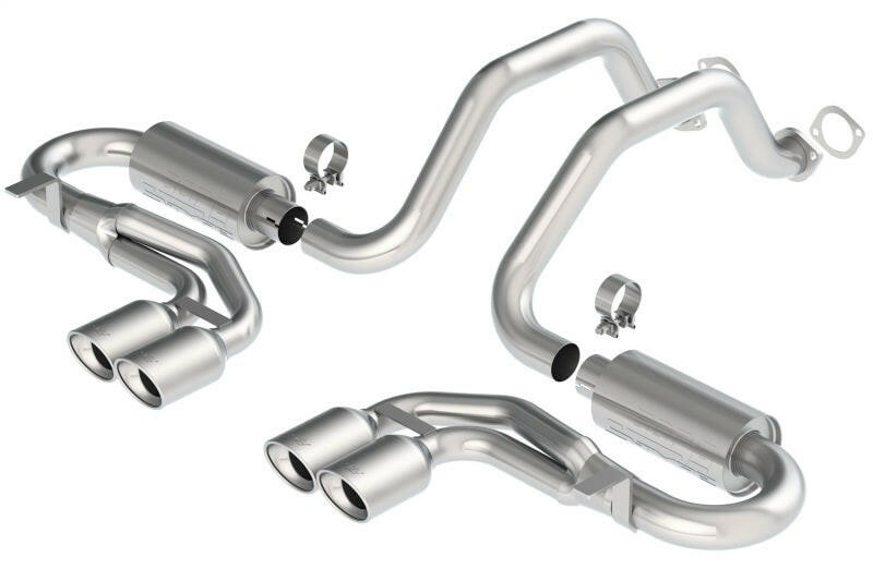 Borla 97-04 Corvette Coupe/Conv/Hatchback 5.7L 8cyl 4spd/6spd RWD Classic S-Typein Cat-Back Exhaust Catback Borla