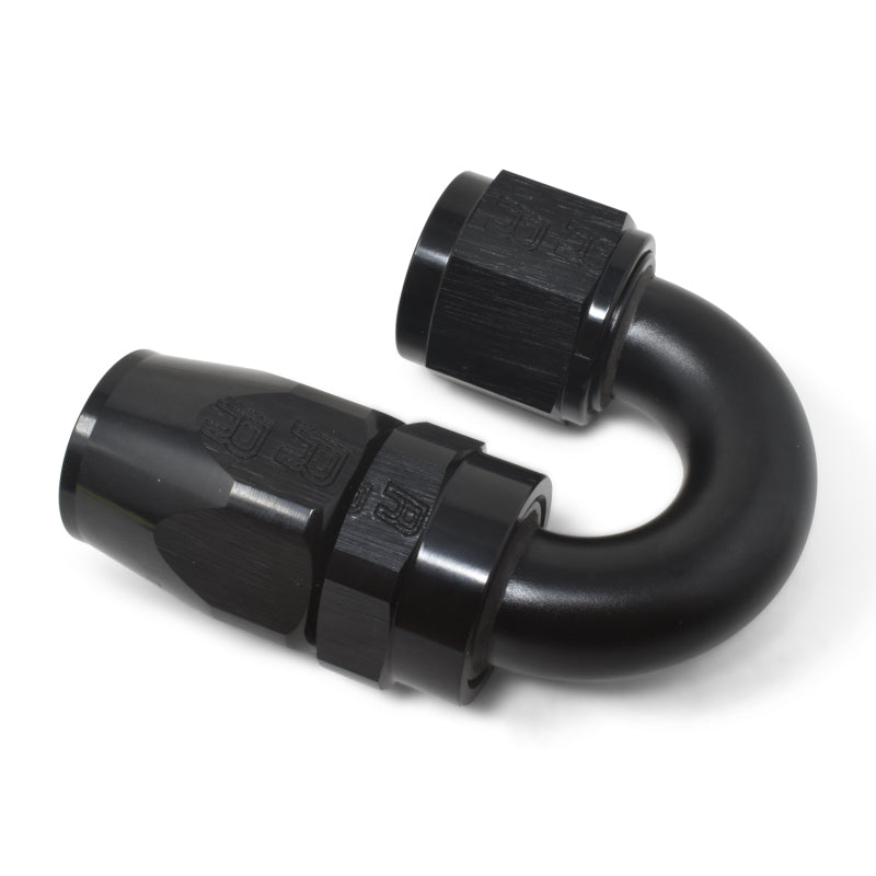 Russell Performance -8 AN Black 180 Degree Full Flow Swivel Hose End Fittings Russell