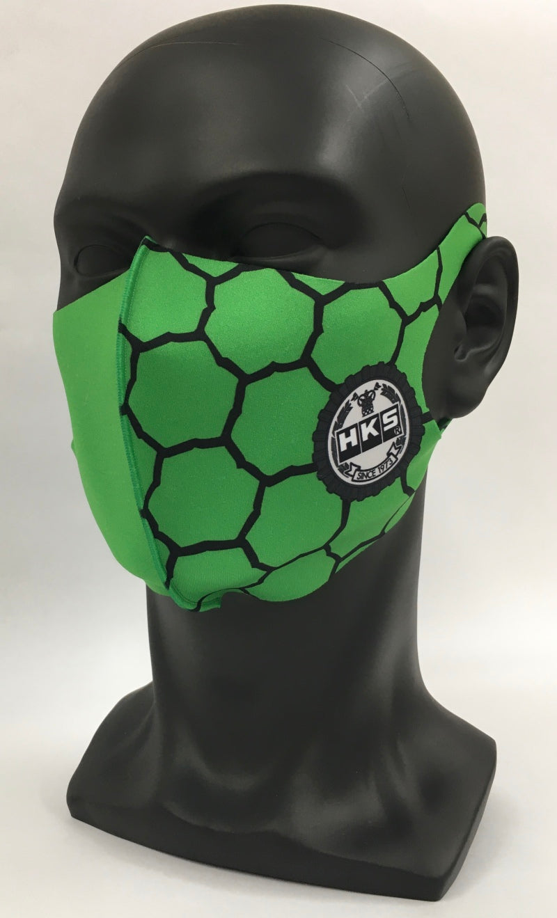 HKS Graphic Mask SPF Green - Medium Headwear HKS