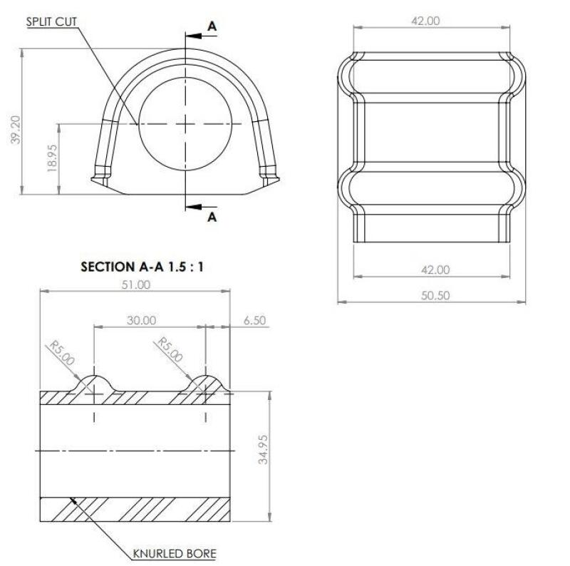 Superpro Toyota Land Cruiser 300 Series (N/A North America) - 21mm LC300 Rear Sway Bar Bush Kit Bushings - Full Vehicle Kits Superpro
