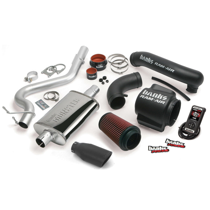 Banks Power 00-03 Jeep 4.0L Wrangler Stinger System - SS Single Exhaust w/ Black Tip Performance Packages Banks Power