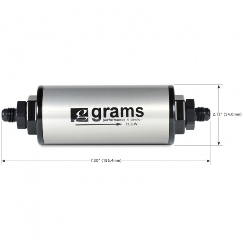 Grams Performance 100 Micron -8AN Fuel Filter Gauges Grams Performance