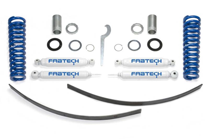 Fabtech 95.5-04 Toyota Tacoma Prnnr 6 Lug Mdls 2/4WD 0-3.5in Basic Adj C/O Sys w/Perf Rr Shks Lift Kits Fabtech
