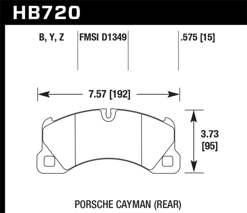 Hawk 10-16 Porsche Panamera / 08-15 Porsche Cayenne Performance Ceramic Street Front Brake Pads Brake Pads - Performance Hawk Performance