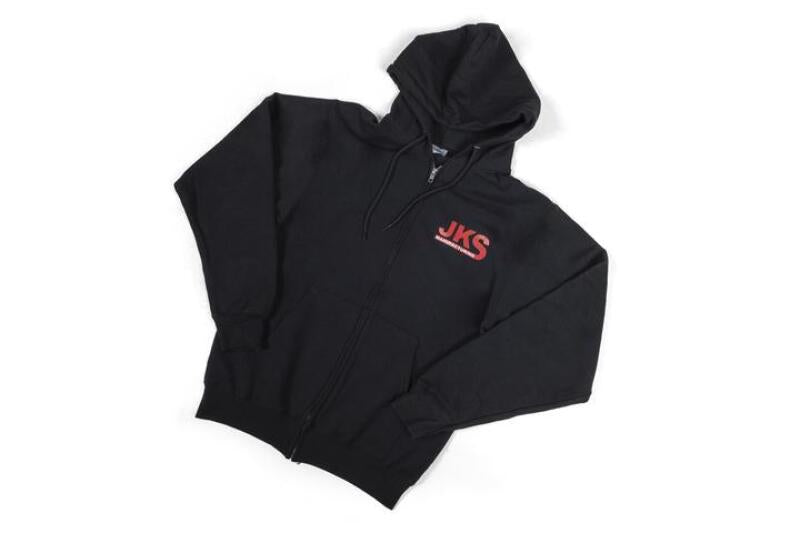 JKS Manufacturing Zippered Black Hoodie - Large Shirts JKS Manufacturing