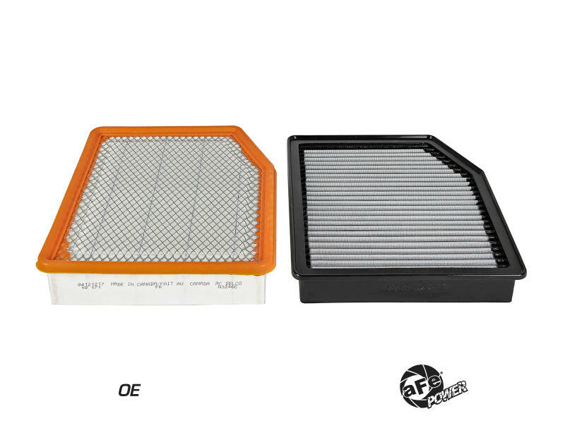 aFe MagnumFLOW Pro DRY S OE Replacement Filter 2019 GM Silverado/Sierra 1500 V6-2.7L/4.3L/V8-5.3 Air Filters - Direct Fit aFe
