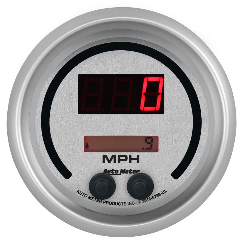Autometer 85.7mm Silver Switchable 260 MPH / 260 KM/H Speedometer Ultra-Lite Elite Digital Gauge Gauges AutoMeter