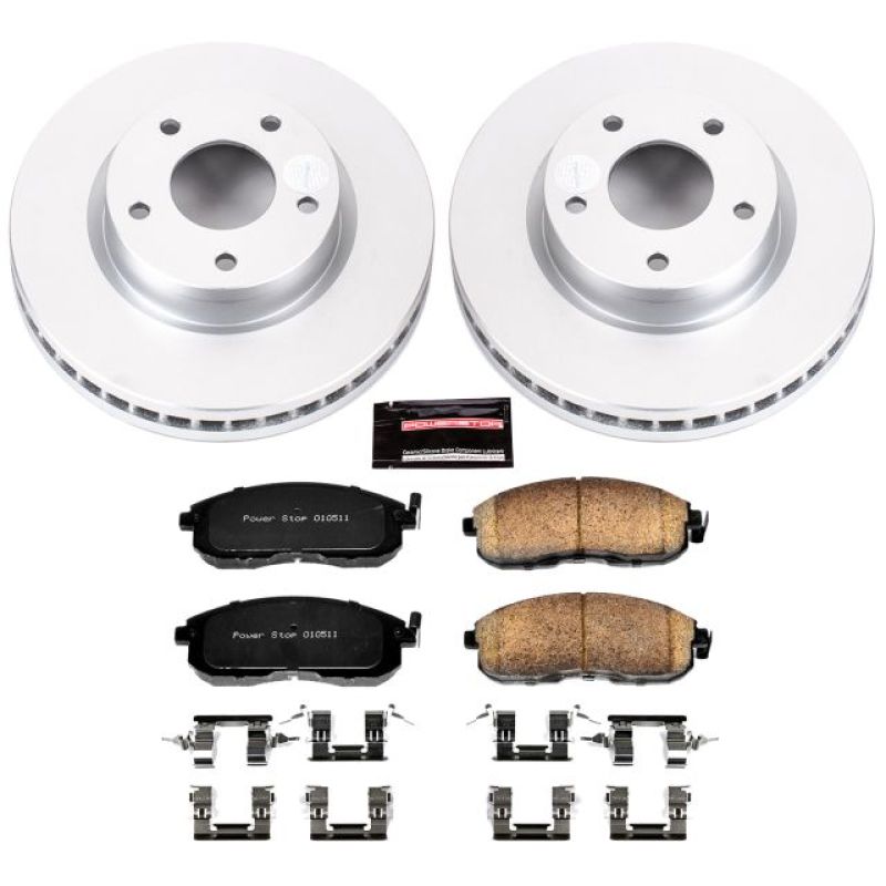 Power Stop 13-18 Nissan Sentra Front Z17 Evolution Geomet Coated Brake Kit Brake Kits - Performance Blank PowerStop
