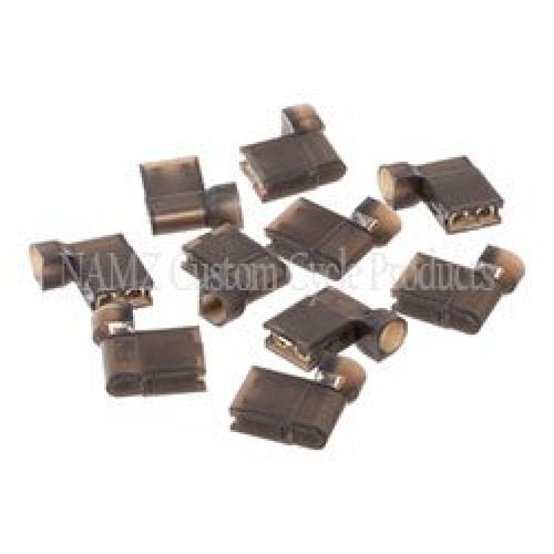 NAMZ .25in Female Black Flag Terminal - 10 Pack (HD 9898) Wiring Connectors NAMZ