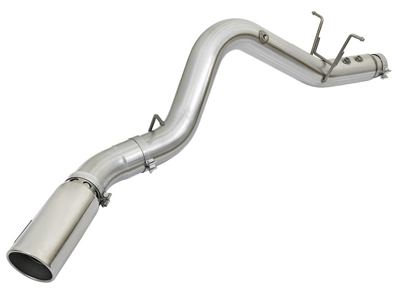 aFe ATLAS 5in DPF-Back Aluminized Steel Exhaust System w/Polished Tips 2017 GM Duramax 6.6L (td) L5P DPF Back aFe
