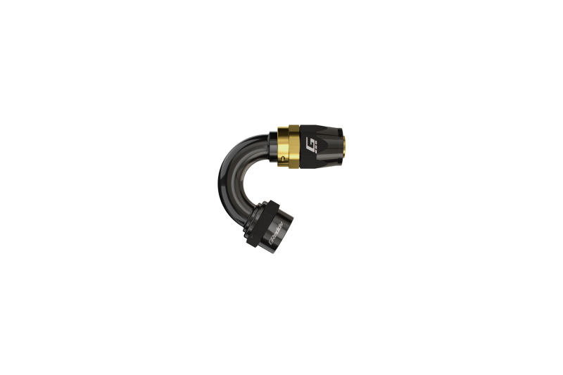 GReddy AN04 90 DEGREE HOSE END SWIVEL BLACK/GOLD ANODIZED Oil Line Kits GReddy