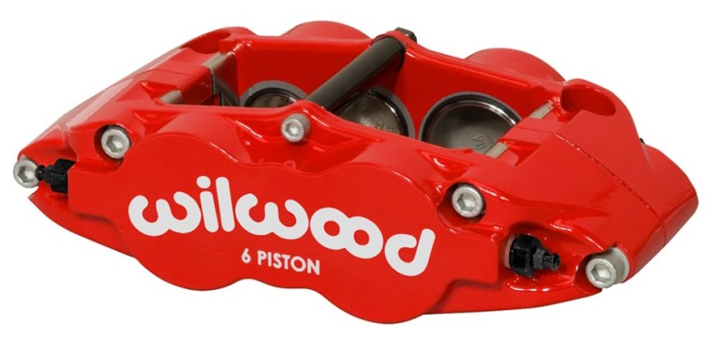 Wilwood Caliper Forged Narrow Superlite R/H FNSL6R-DS Dust Seal 1.62/1.12 1.10in Rotor Width - Red Brake Calipers - Perf Wilwood