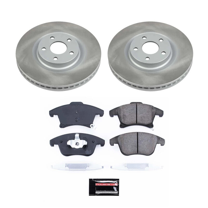 Power Stop 19-20 Ford SSV Plug-In Hybrid Front Semi-Coated Rotor Kit Brake Kits - Performance Blank PowerStop